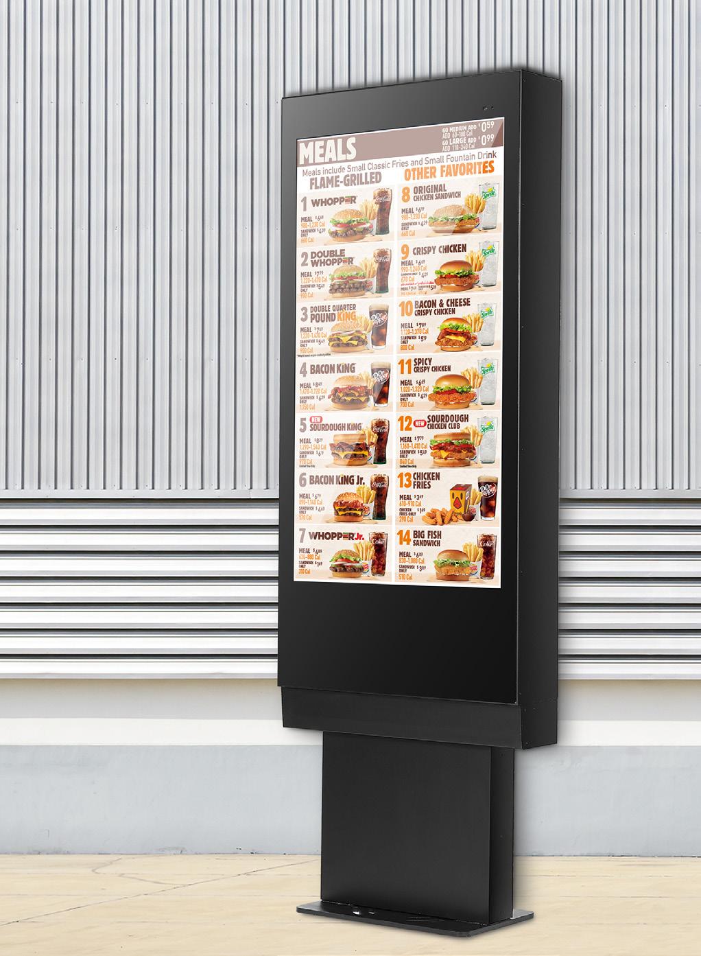 Effective Advertising Digital menu boards and promotional displays can deliver marketing messages efficiently and effectively and are more likely to grab