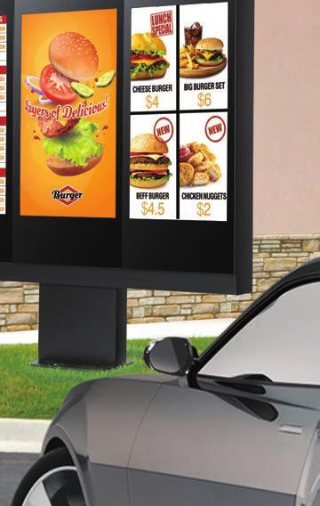 With a CMS partner or content management software, digital signage can offer the ability to seamlessly switch between breakfast, lunch and main menus