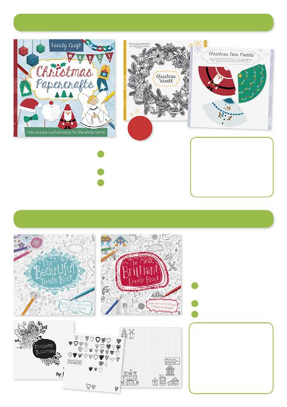 Family craft Design a disguise series Christmas crafts contains a huge selection of paper decorations to make.