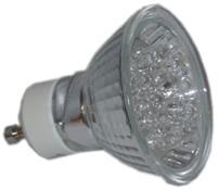 ES fitting 1W lamp - 13 LEDs GU10 fitting 2W lamp - 38 LEDs ('15W halogen equivalent') BC fitting 2.