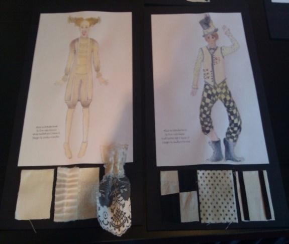 Costume Design One Designer Design for a published play written for the theatre Five Color Renderings No finished costumes