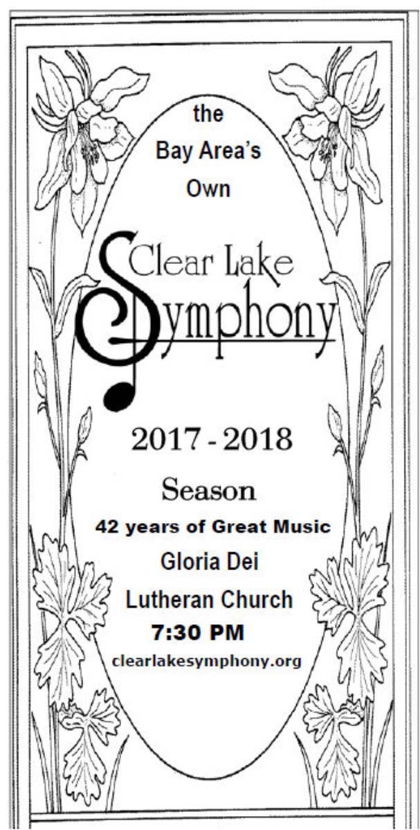 Season Tickets Join us to celebrate the 42 nd season with the Clear Lake Symphony!