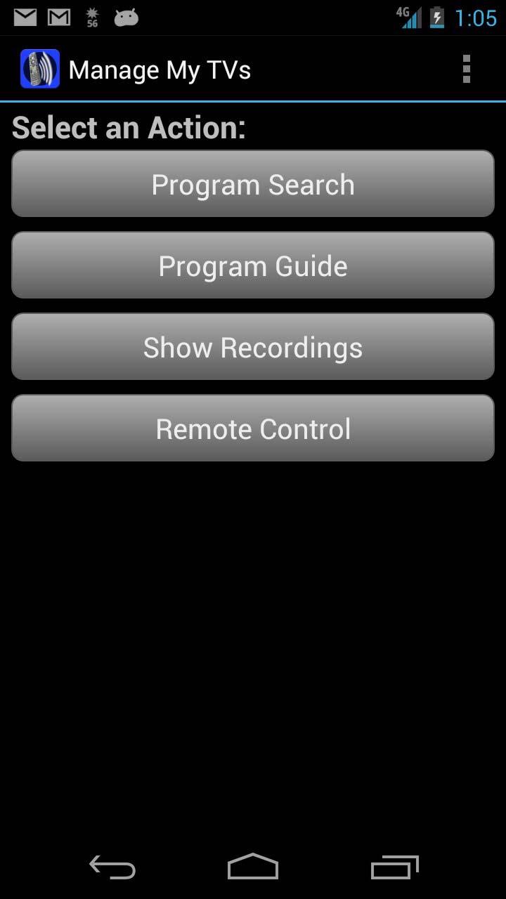 Figure 1-5 Show Recordings Select Type Screen 2. To view existing recordings, select the Current option at the top of the screen.