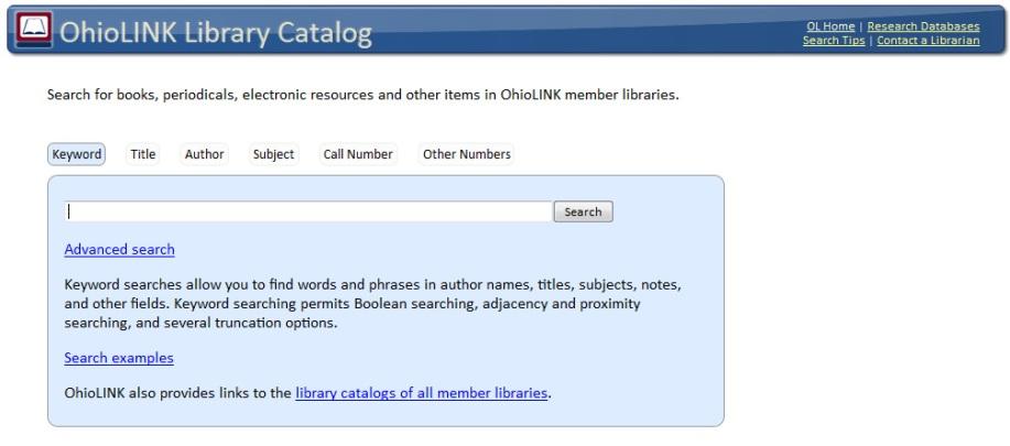 LIBRARY SERVICES check out materials there using your Cedarville University ID card. You can also search the OhioLINK Catalog (olc1.
