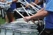 Marching Percussion Track Students grouped by experience level for maximum learning Concert Percussion Track Students experience a wide variety of concert percussion Drum Set Track Students work with