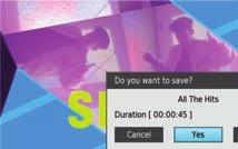 To stop the recording, press the STOP button at any time from Live TV, you will be asked to save or stop and discard the