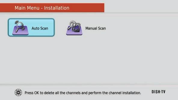 Manual Channel Scan Scan a specific frequency in the broadcast, such as Non-Freeview channels.