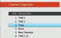 All marked channels will be skipped when pressing the CH+ and CH- buttons to browse channels.