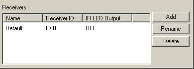 First, you must add and name your receivers for the locations they are placed in: step 1 - Open the Rf setup Window in MX editor The RF Setup window opens after selecting RF Control from the Program