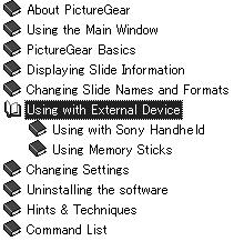 For further details, please refer to the Add-on Application Guide of the CLIE handheld. Start Open the Start menu of Windows, select Programs, and then PictureGear Lite.