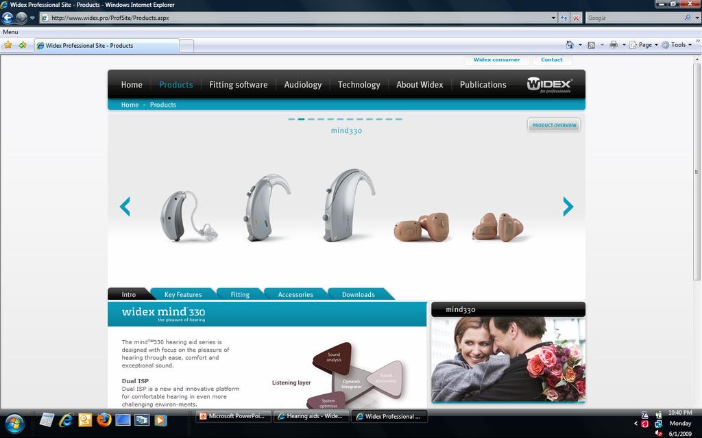 TINNITUS: TREATMENT Hearing aids: Widex High-end digital product with many key features you would expect for such a
