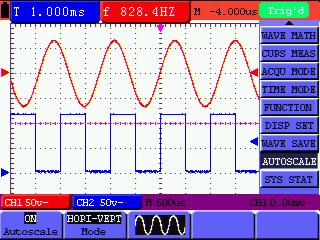 72-8 Series Handheld DSO & DMM 8-Advanced Function of Oscilloscope If you want to measure voltage of Channel 1, you can do as the follows: 1.