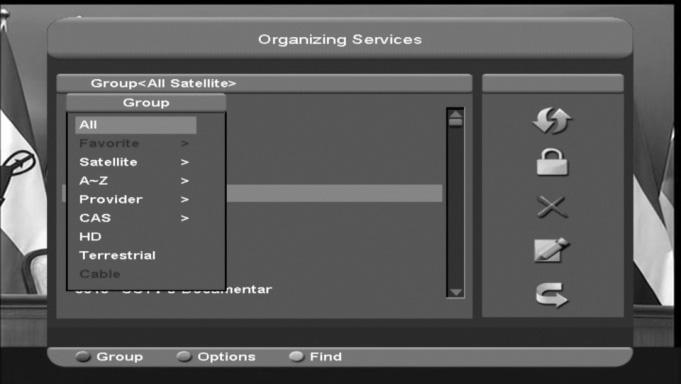 1 Organizing Service When you enter to Organizing Service menu, there will display the screen like below. 1.