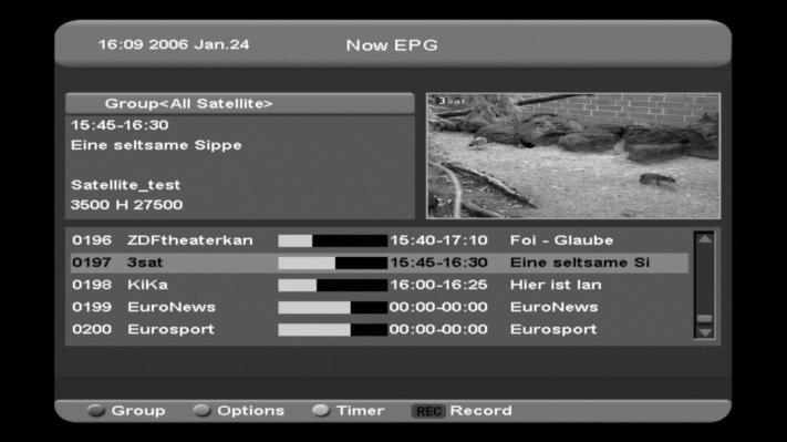options. The EPG supplies information such as channel listings and starting and ending times for all available channels.