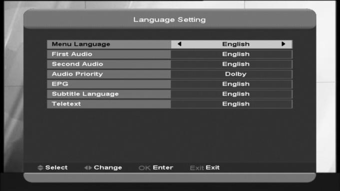 1 Language: press [Volume Up/ Volume Down] key to select menu languages, the selections of languages include: English, French, German, Russian, Arabic, Portuguese, Turkish, Spanish, Polish, Italian