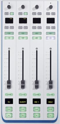 Each channel strip is clearly laid out, and makes the most important functions always available, based on a source-oriented concept.
