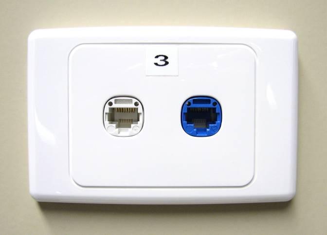 Figure 24 A TO with two colour-coded 8P8C ( RJ45 ) sockets 6.1.