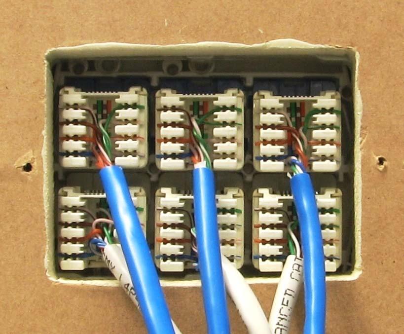 Note: The cables from the TOs should terminate directly onto the patch panel sockets. Intermediate termination modules are unnecessary and may degrade performance.