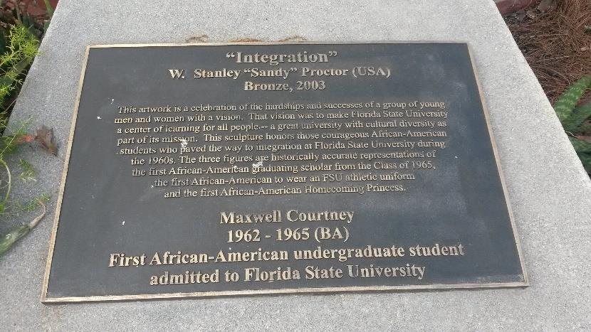 On the way from Strozier to Dirac you pass the Statue of Integration.