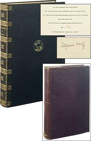 WOOLF, Virginia. Orlando: A Biography. NY: Crosby Gaige 1928. First edition, preceding the English trade edition.