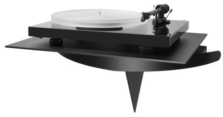 damping 2 models with adjustable spikes (3 or 4 may be fi@ed) 1 model with height adjustable magnec feet Dark grey piano lacquer finish Matches charcoal finish of Pro-Ject turntables
