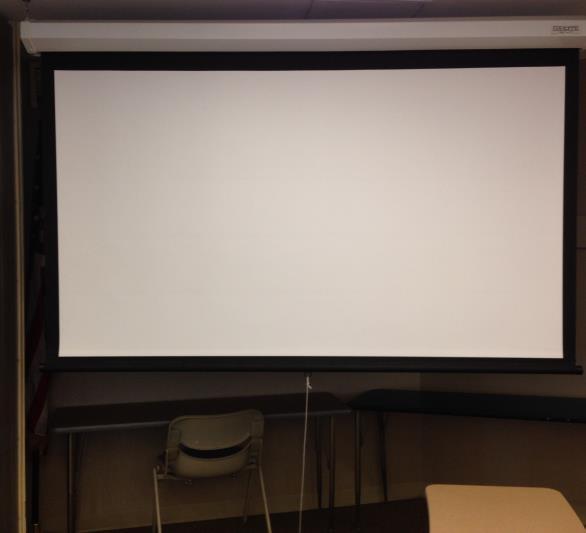 It s important to ensure that the screen is fully pulled down in order to display the entire image being sent from the