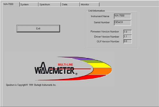 Front Panel Communications WA-7000 Multi-line Wavemeter Operating Manual Using the Front Panel Controls Use the front panel controls to review information and make changes to the available parameters.
