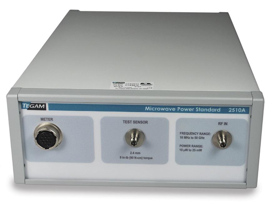 MODEL 2510A MODEL 1510A Feedthrough design for calibrating microwave power sensors Provide lowest-uncertainty monitoring of RF power supplied to a Device Under Test Calibrate RF power sensors from 10