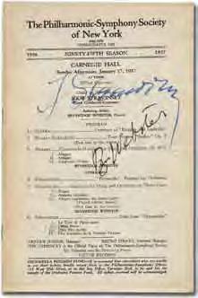 38 (Music). (Igor STRAVINSKY) [Program]: The Philharmonic-Symphony Society of New York. Carnegie Hall. January 17, 1937. New York: The Philharmonic-Symphony Society of New York 1937. Octavo.