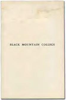 9 Black Mountain College 1933-1934. Black Mountain, North Carolina: Black Mountain College 1933. Stapled wrappers. [24]pp.