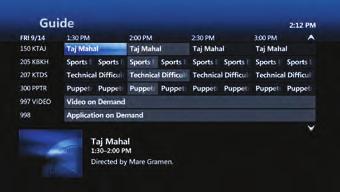 Television Customize channel guide Allows you to remove channels from your Guide.