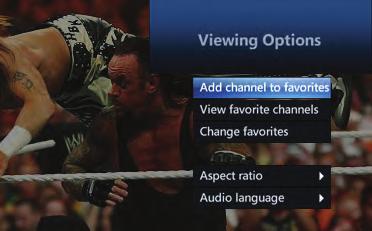 LIVE TV VIEWING OPTIONS While watching Live TV, you can display VIEWING OPTIONS by pushing the # # button located near the number keypad on your remote control.