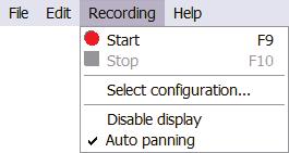 the new acquisition file can be specified. Opens a file for replay by opening an Open File dialog where a recorded measurement file can be opened for replay.
