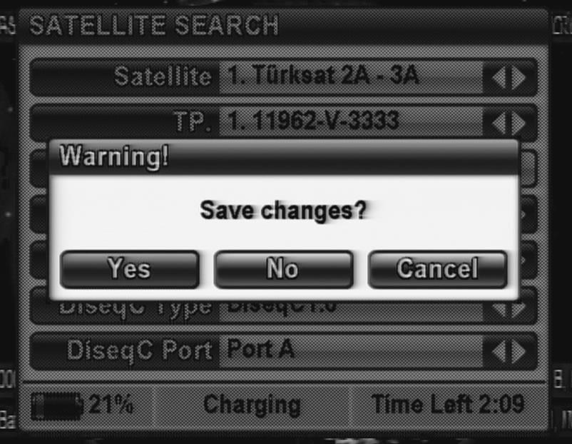 scanning of all satellite or single frequency