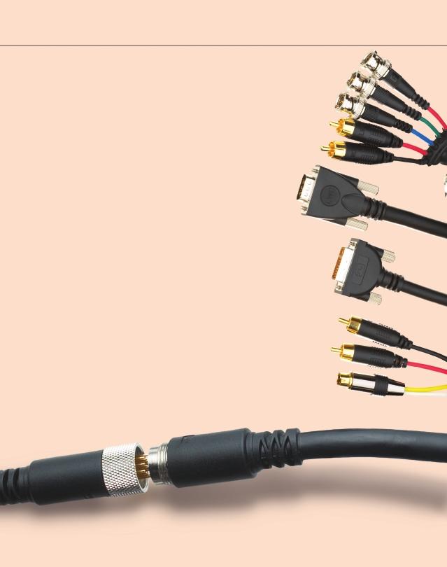 EZLINX TM TERMINATION SYSTEM CALL TO ORDER MOLDED BNC CABLES Terminated with 75-ohm BNC molded connectors and available in 3 and 5 conductors with male or female ends.