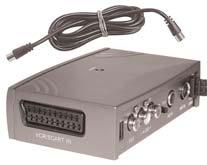 ? AEI produce an Aerial Convertor enabling you to connect the receiver to any TV without a SCART socket.