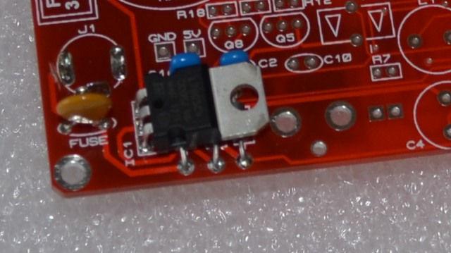 After placement, IC1 can be placed and bent over these diodes to reduce the height of the