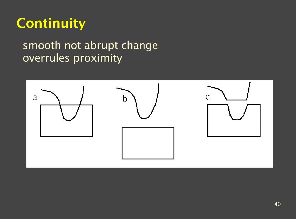 Continuity We prefer smooth not abrupt changes [from Ware