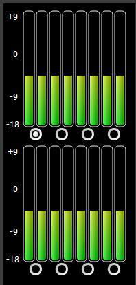 Audio meters - To the right of the scopes either 8 or 16 audio meters are displayed for loudness or peak/rms.