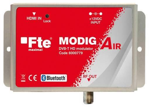 The excellent picture (Full HD 1920*1080-30p) and modulation quality (MER~35dB) renders the MODIG AIR an ideal solution for distributing SD/HD digital signals received from any device