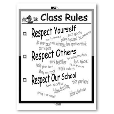 Raise your hand to be called upon. Be prepared to learn every day. Consequences 1. Warning (silent look or verbal) 2. Write the Rules 3.