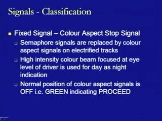 (Refer Slide Time: 31:43) Now, as we are discussing about this color aspect stop signal, what we observe is that as soon as the track is occupied then this color of the color aspect signal will turn