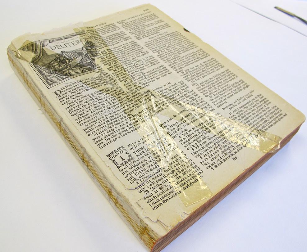 This particular book was found on a battlefield two days after a major Civil War engagement, dropped during the fighting by a soldier who had carried it in battle.