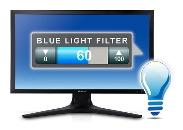 Blue Light Filter for More Comfortable Viewing The VP2780-4K features a Blue Light Filter setting that allows users to adjust the amount of blue light emitted from the screen enabling longer viewing