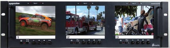 19" Rack mount multiple monitors Robust, compact and cost effective rackable monitors that allow displaying the maximum number of signals in a minimum space.
