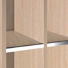 Room Layout Shelf Surface Options STAIRS DOOR WINDOW High Pressure Laminated panel with the front edge protected with a continuous piece of 3/4" x 3/4" x 1/8" extruded aluminum angle.