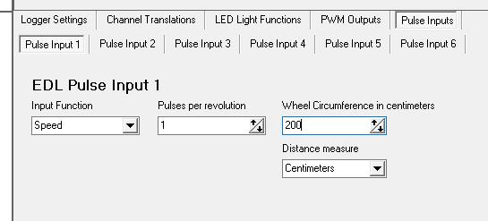 Speed This function has 3 parameters, Pulses per revolution,