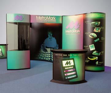 10 Mirage pop-up display flanked by Curveform carries a
