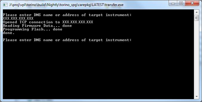 How to upgrade the instrument firmware 3. Perform the firmware upgrade: a. On the PC, double-click the transfer.exe file to launch the transfer program. b.