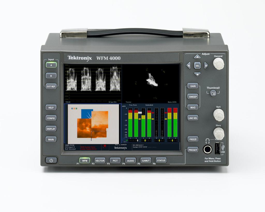 Multistandard, Multiformat Compact Waveform Monitors WFM5000 WFM4000 Datasheet Audio Bars and Lissajous Displays for Verification of Audio on the Same Instrument 32 User-configurable Presets for